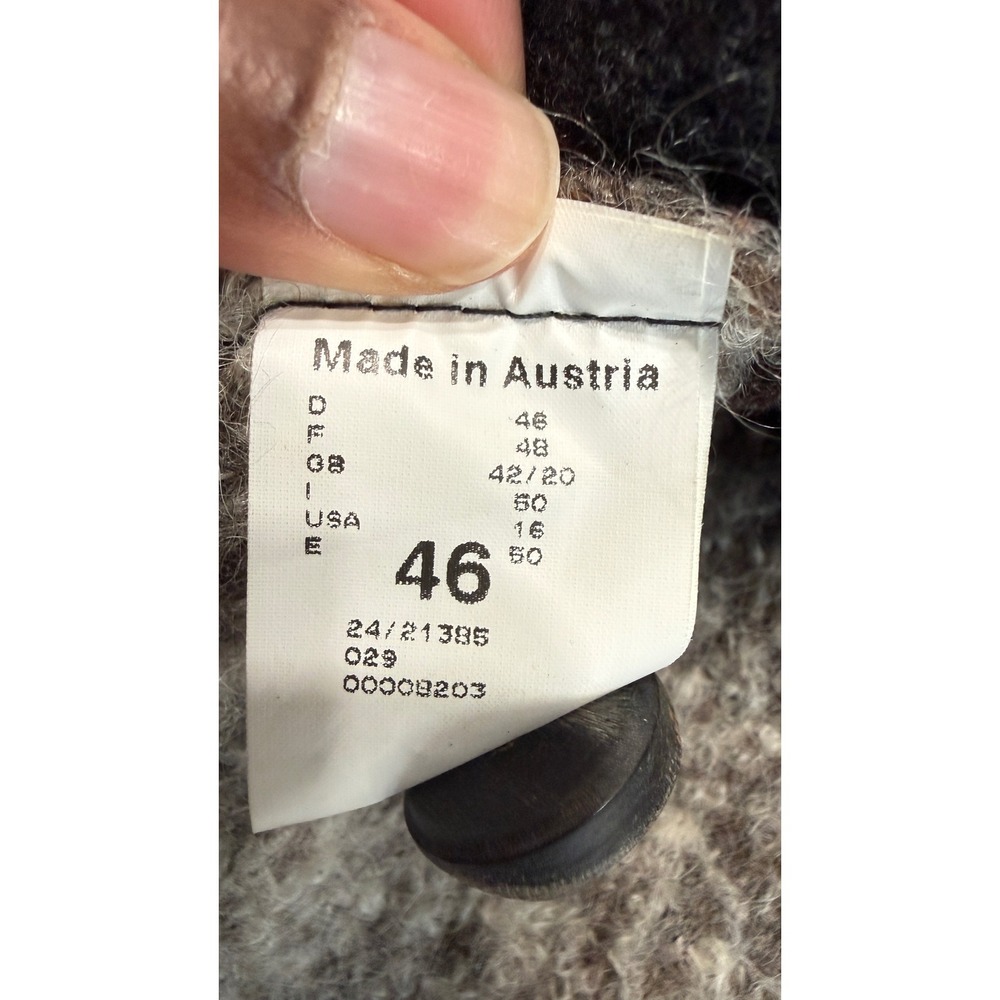 Giesswein Austria Pure New Wool Horse Scenic Landscape Vest Grey Brown Womens 16 - Picture 7 of 9